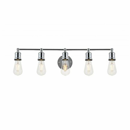 CLING Serif 5 Light Chrome Wall Sconce CL2954203